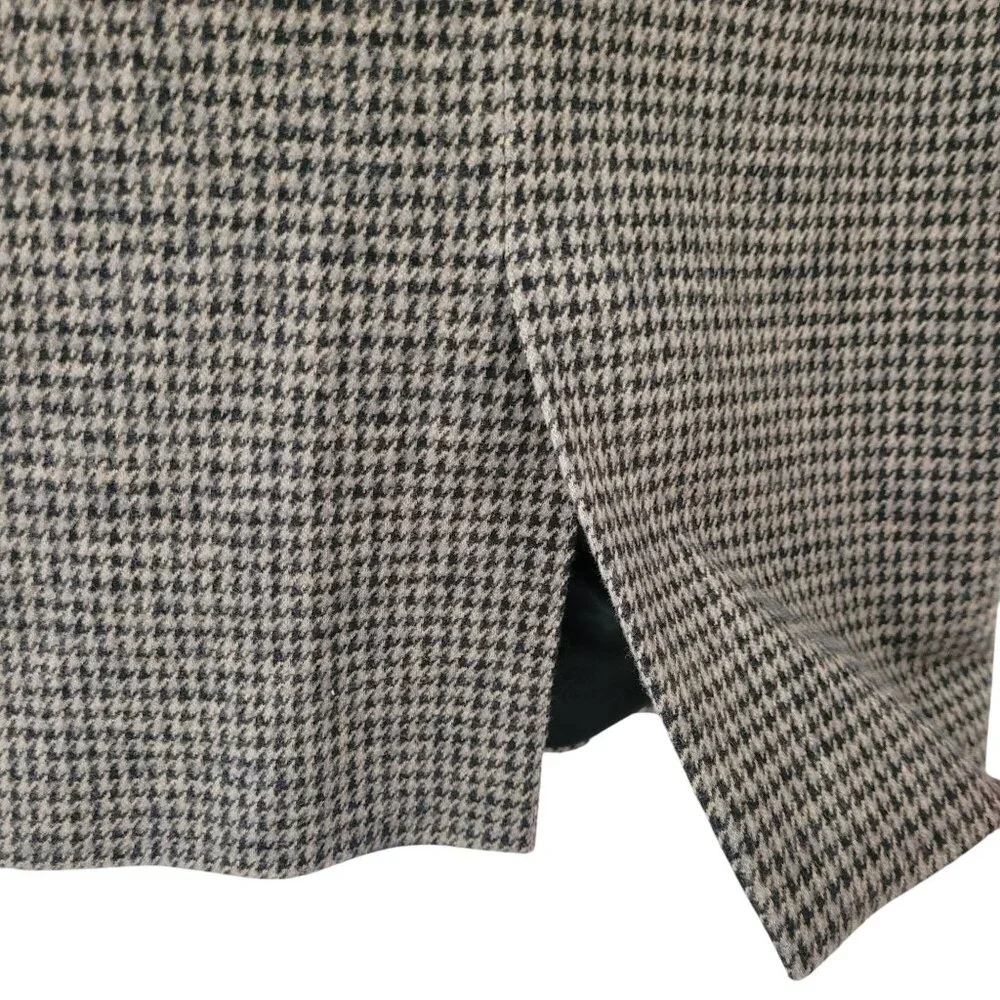 Zara Single Breasted Houndstooth Blazer Sports Coat Jacket Size XS Brown NWT - Picture 7 of 8